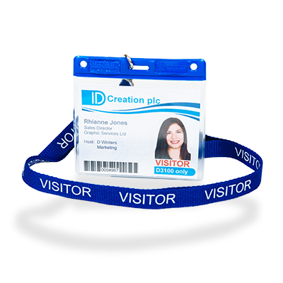 Visitor passes, holders and lanyards